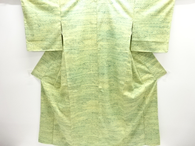 JAPANESE KIMONO / UNUSED TSUMUGI / KATAZOME / ABSTRACT ROSE 